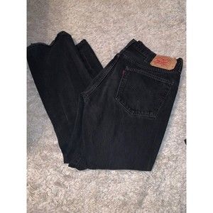 Levi’s 501 Jeans Mens Size 38X30 Black Classic Straight Leg Button Fly Denim